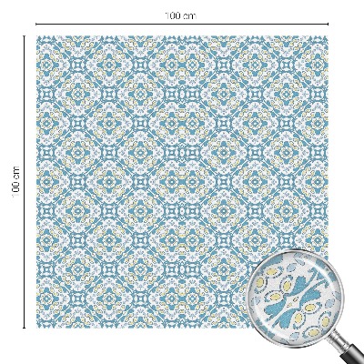 Opaque window film stained glass style Geometric rosettes