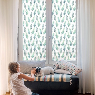 Privacy window film Tropical leaves