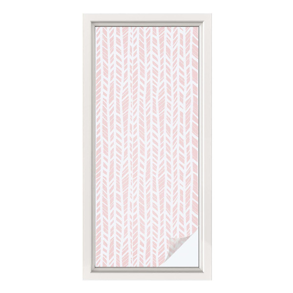 Patterned window film Pastel herringbone