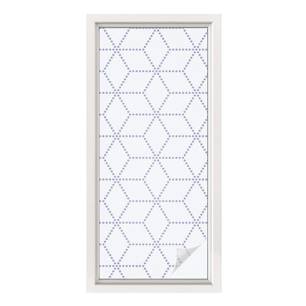 Opaque window film stained glass style Purple rhombuses