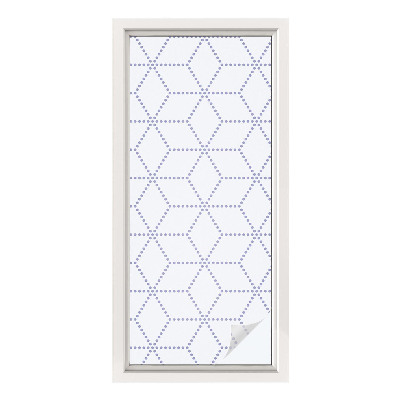 Opaque window film stained glass style Purple rhombuses