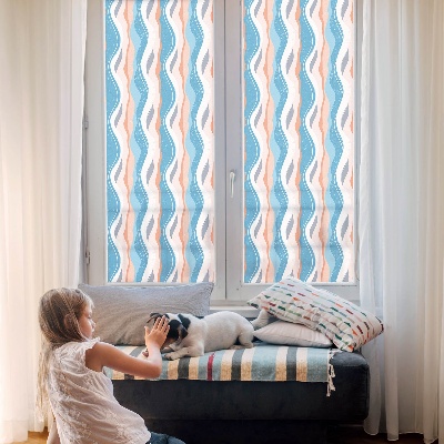 Colored window film stained glass Wavy rhythm