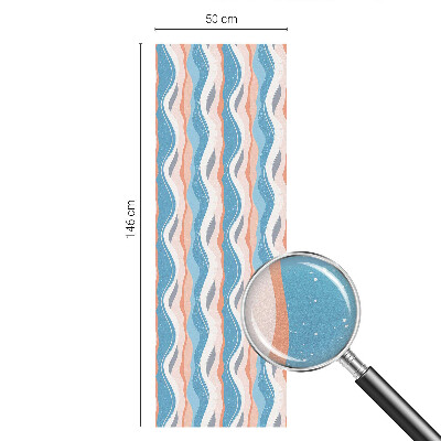 Colored window film stained glass Wavy rhythm