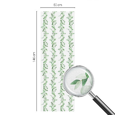 Patterned window film Green garlands