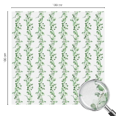 Patterned window film Green garlands