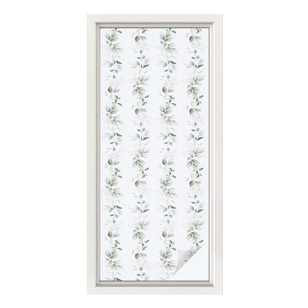 Opaque window film stained glass style Plant charm