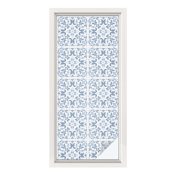 Patterned window film Floral ornaments