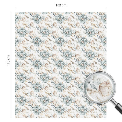 Opaque window film stained glass style Floral elegance