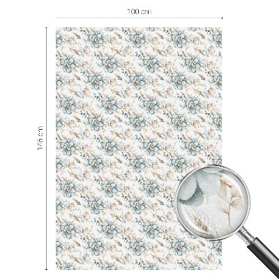 Opaque window film stained glass style Floral elegance