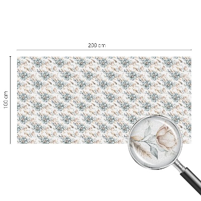 Opaque window film stained glass style Floral elegance