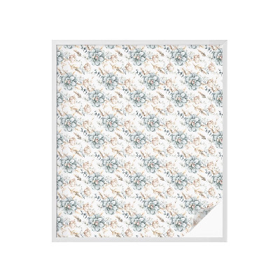 Opaque window film stained glass style Floral elegance