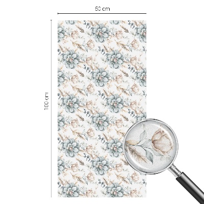 Opaque window film stained glass style Floral elegance