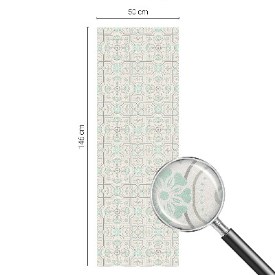 Patterned window film Floral tiles