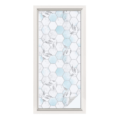 Frosted glass film stained glass effect Leaf tiles