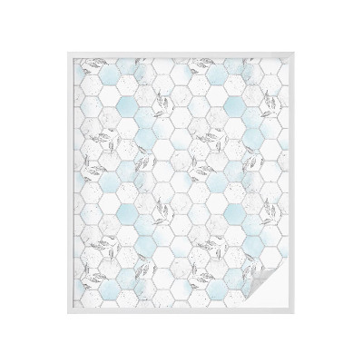 Frosted glass film stained glass effect Leaf tiles