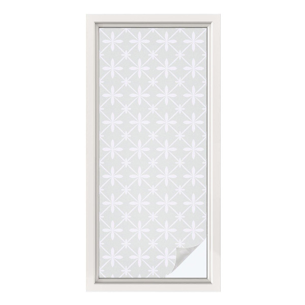 Opaque window film stained glass style Floral symmetry