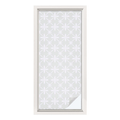 Opaque window film stained glass style Floral symmetry