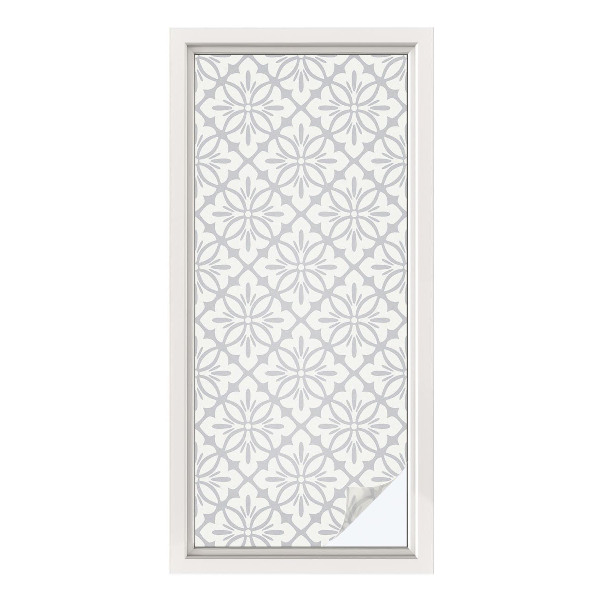 Privacy window film Floral rosettes