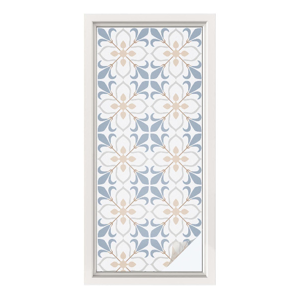 Opaque window film stained glass style Floral beauty