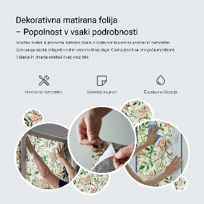 Patterned window film Floral ornament