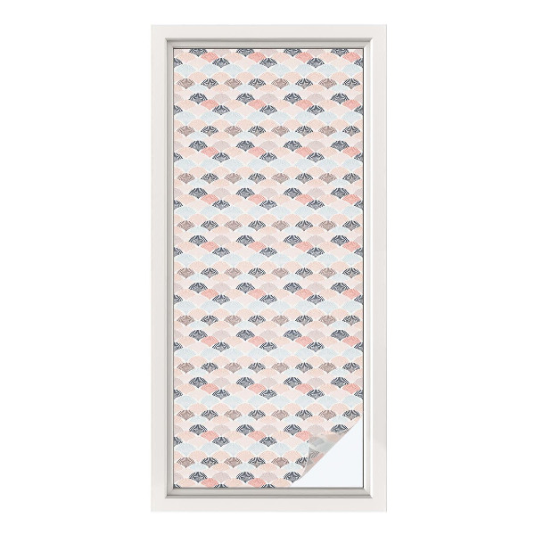 Privacy window film Fan pattern