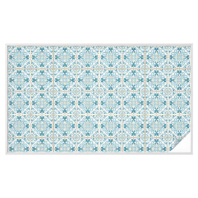 Opaque window film stained glass style Floral tiles