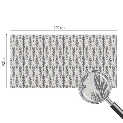 Colored window film stained glass Elegant feathers