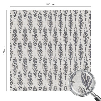 Colored window film stained glass Elegant feathers