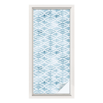 Colored window film stained glass Blue rhombuses