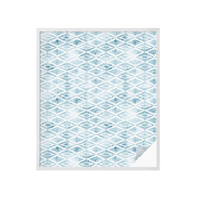 Colored window film stained glass Blue rhombuses