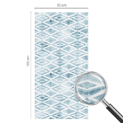 Colored window film stained glass Blue rhombuses