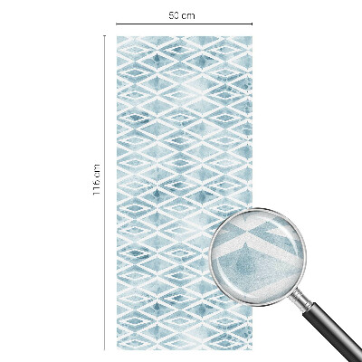 Colored window film stained glass Blue rhombuses