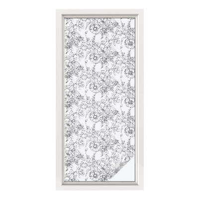 Privacy window film Floral elegance