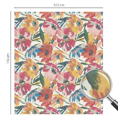 Opaque window film stained glass style Flower explosion