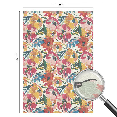 Opaque window film stained glass style Flower explosion