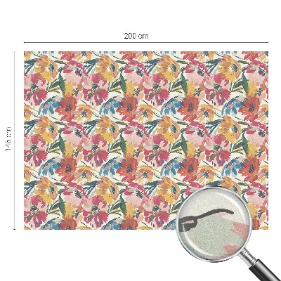 Opaque window film stained glass style Flower explosion