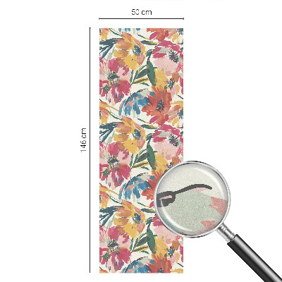 Opaque window film stained glass style Flower explosion