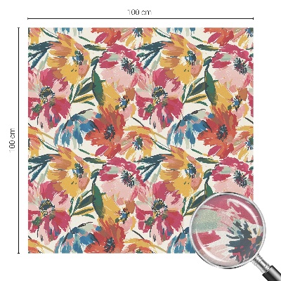 Opaque window film stained glass style Flower explosion