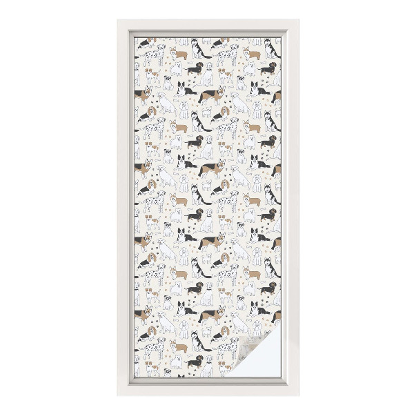 Privacy window film Dog patterns