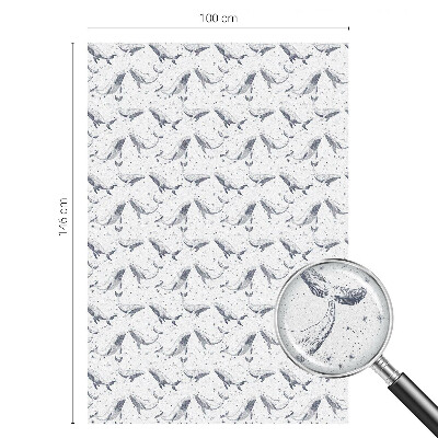 Frosted glass film stained glass effect Sea creatures