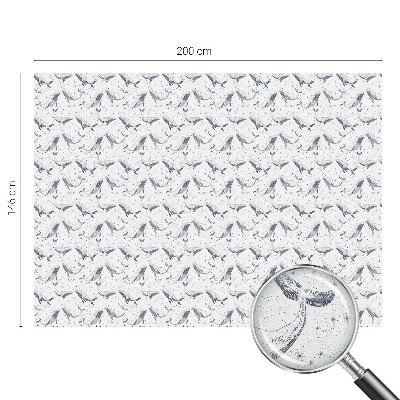 Frosted glass film stained glass effect Sea creatures