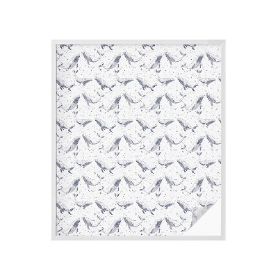 Frosted glass film stained glass effect Sea creatures