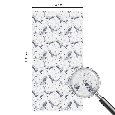 Frosted glass film stained glass effect Sea creatures