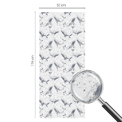 Frosted glass film stained glass effect Sea creatures