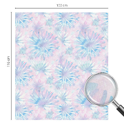Privacy window film Floral watercolors