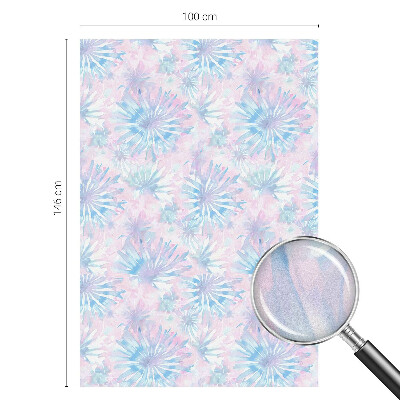 Privacy window film Floral watercolors