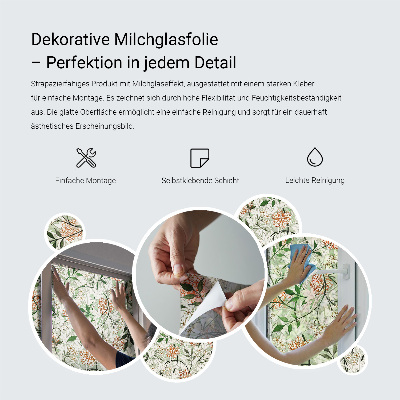 Privacy window film Floral watercolors