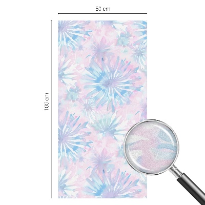 Privacy window film Floral watercolors