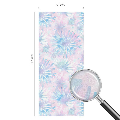 Privacy window film Floral watercolors