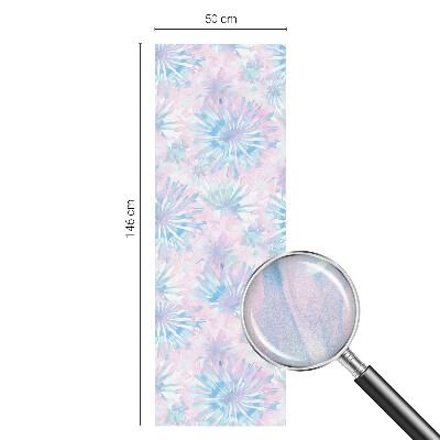 Privacy window film Floral watercolors